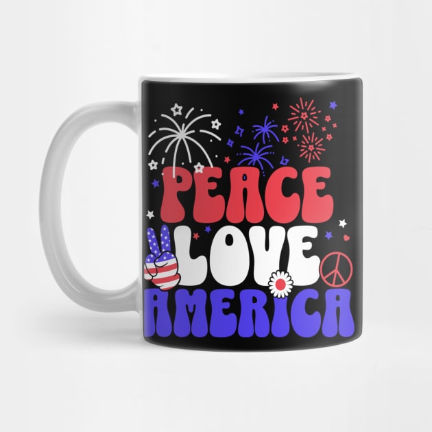 Retro Peace Love and America by HolidayBug